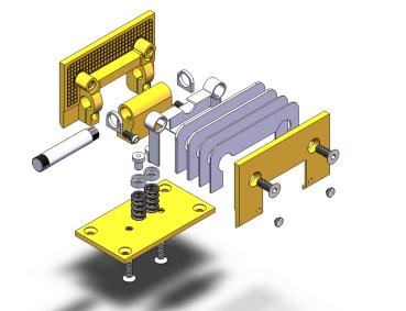 Messing Türbeschlag Scharniere für Schwingtür Glastür Pendeltür geschliffen K320